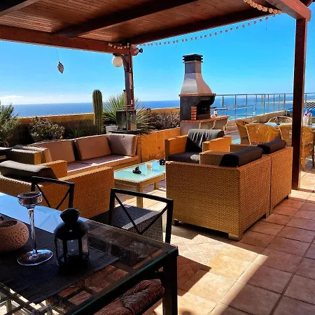 Villa Luxury 5 Star Violetta With Amazing Sea View, Jacuzzi&heated Pool San Agustín