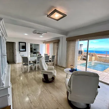Luxury 5 Star Violetta With Amazing Sea View, Jacuzzi And Heated Pool Villa San Agustín